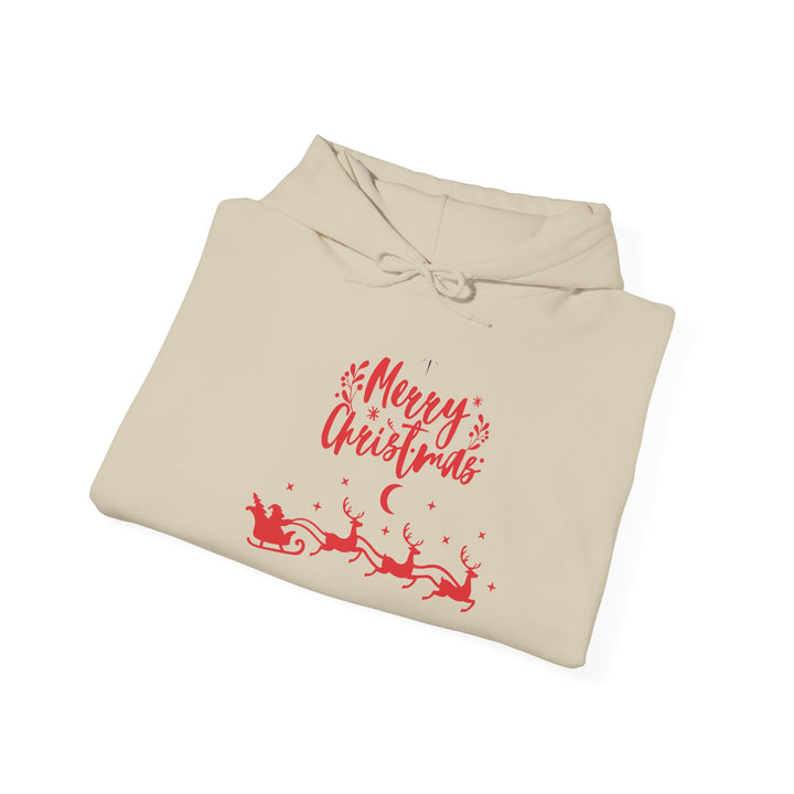 Merry Christmas Unisex Hooded Sweatshirt, Holiday Sweatshirt