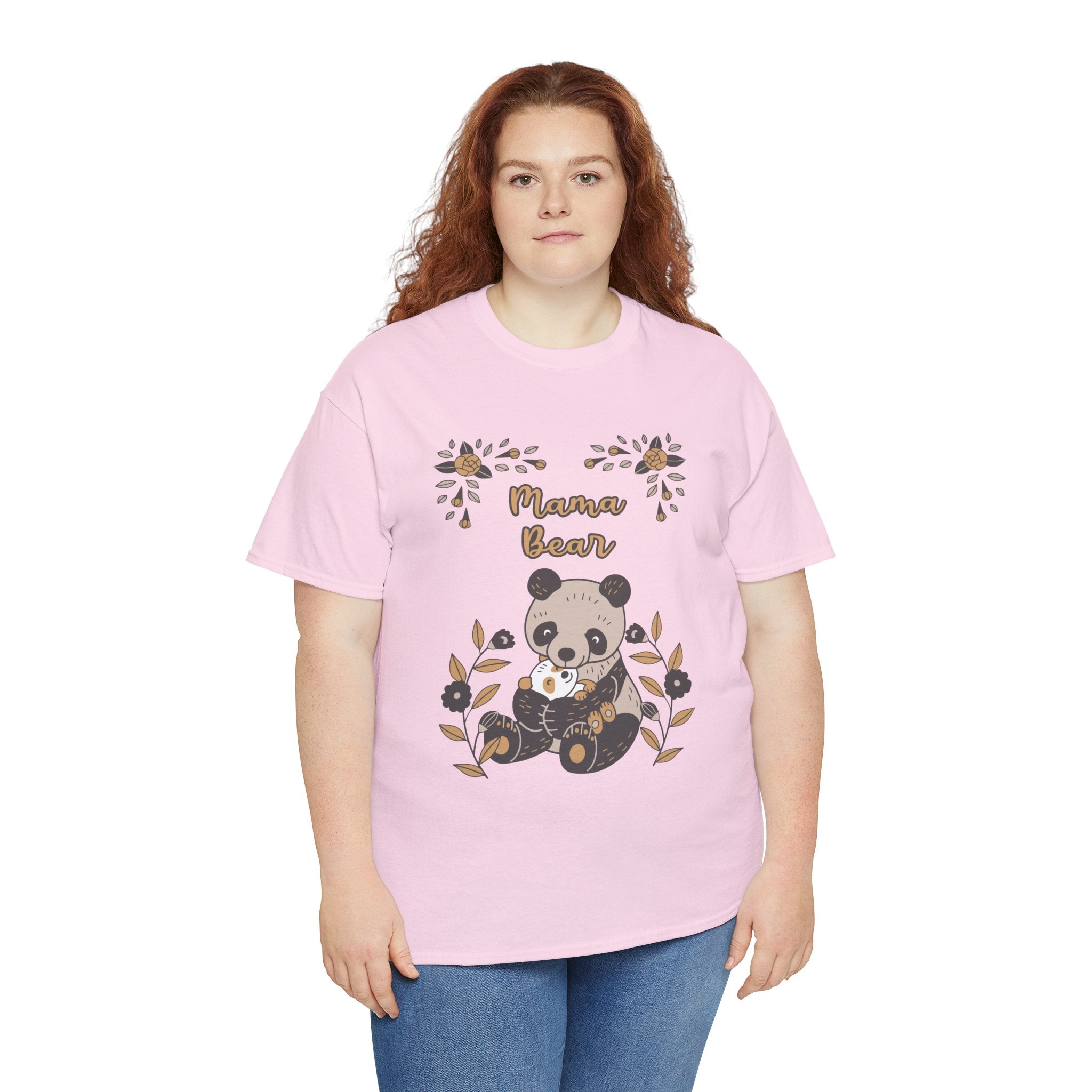 Mom T-Shirt - Mama Bear with Cute Panda Design