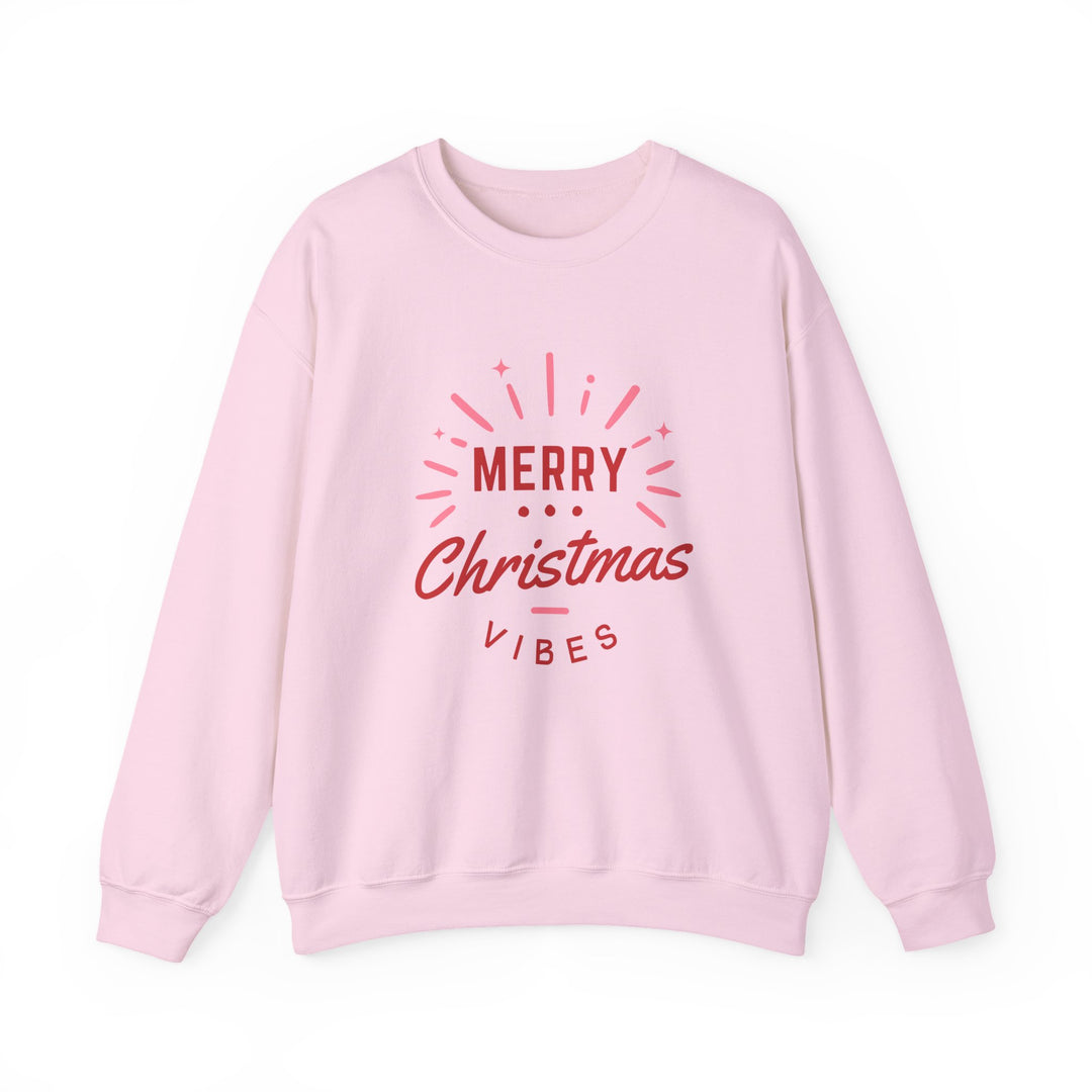 Christmas Sweatshirt — Merry Christmas Vibes Cozy Holiday Crewneck