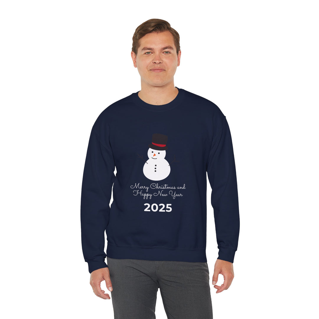 Christmas Snowman 2025 Crewneck Sweatshirt - "Merry Christmas and Happy New Year"