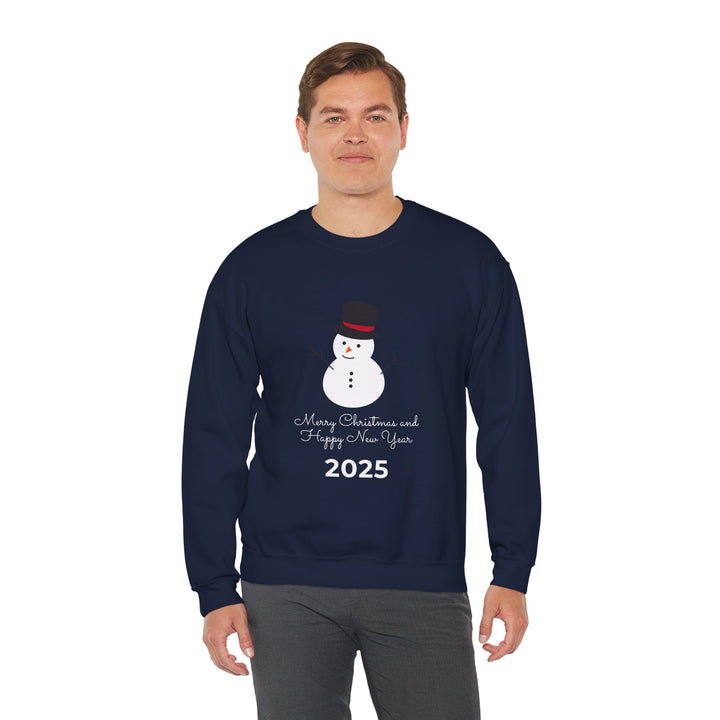 Christmas Snowman 2025 Crewneck Sweatshirt - "Merry Christmas and Happy New Year"
