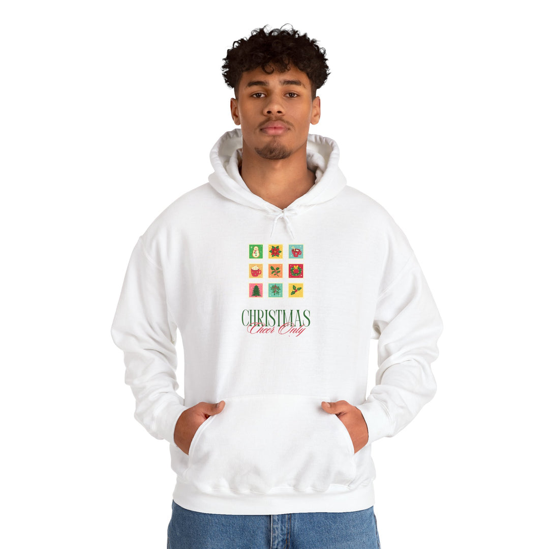 Christmas Cheer Hoodie — Festive Gift Icon Grid with "Christmas Every Day" Text