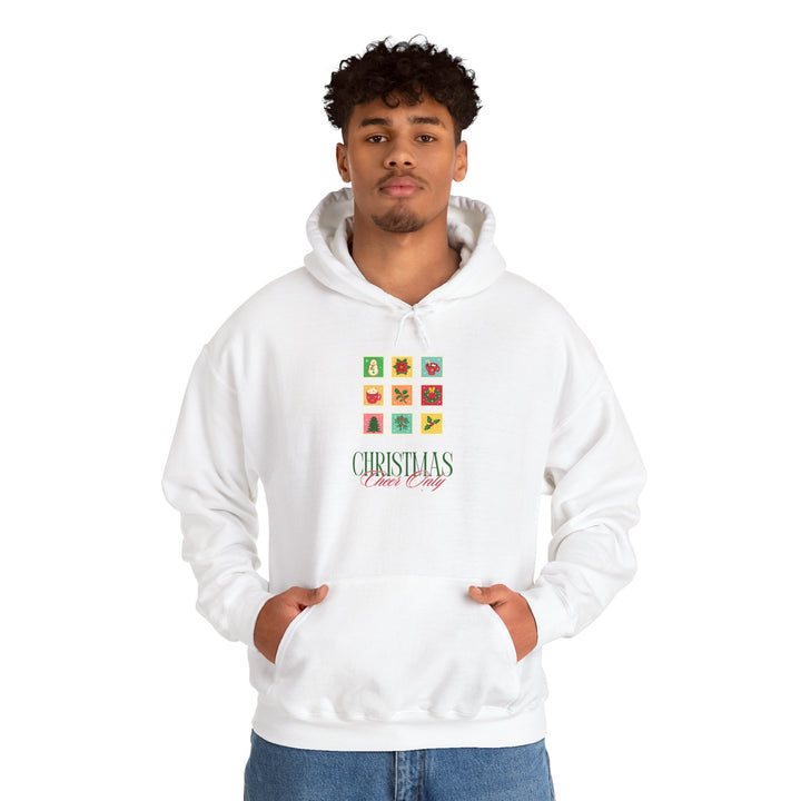 Christmas Cheer Hoodie — Festive Gift Icon Grid with "Christmas Every Day" Text