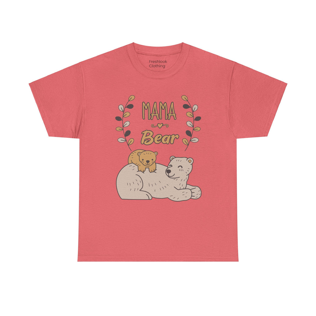 Mom T-Shirt - Mama Bear Design - Cute Bear Family Graphic T-Shirt