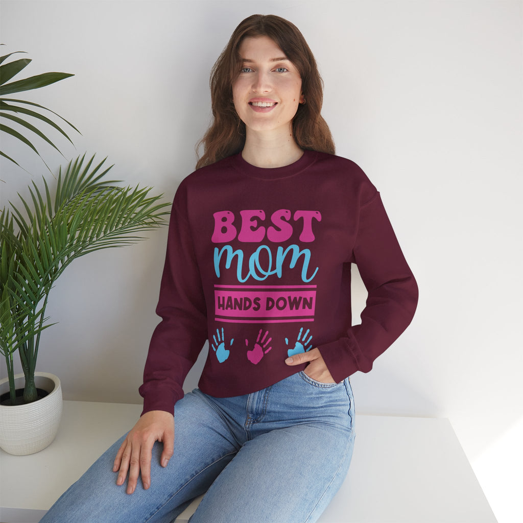 Mom Sweatshirt - Best Mom Hands Down Design