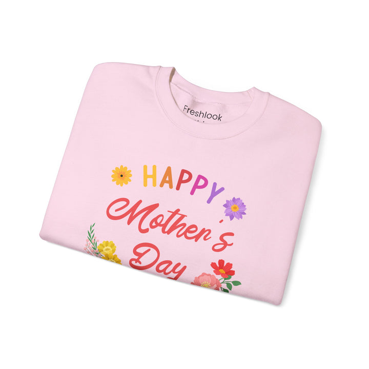 Mom's Sweatshirt - Happy Mother's Day Floral Design