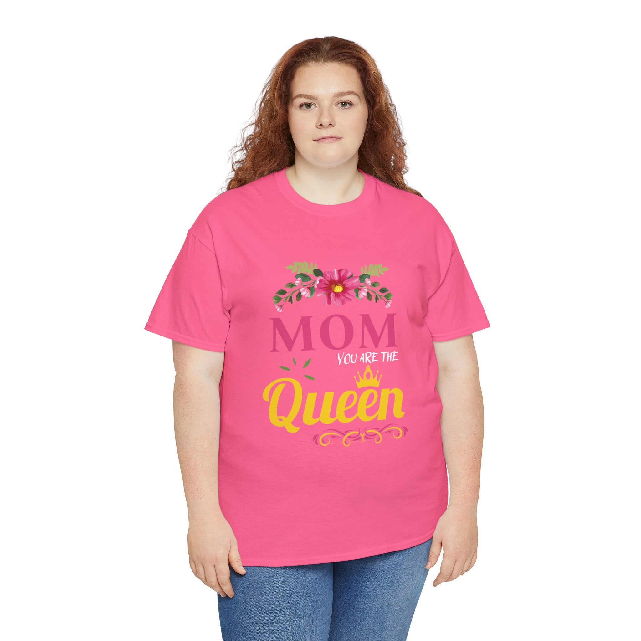 Mom T-Shirt – Mom You Are the Queen – Floral Design