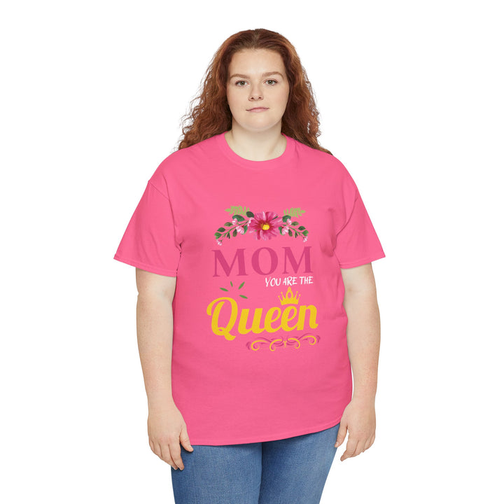 Mom's T-shirt - MOM You Are The Queen Floral Design