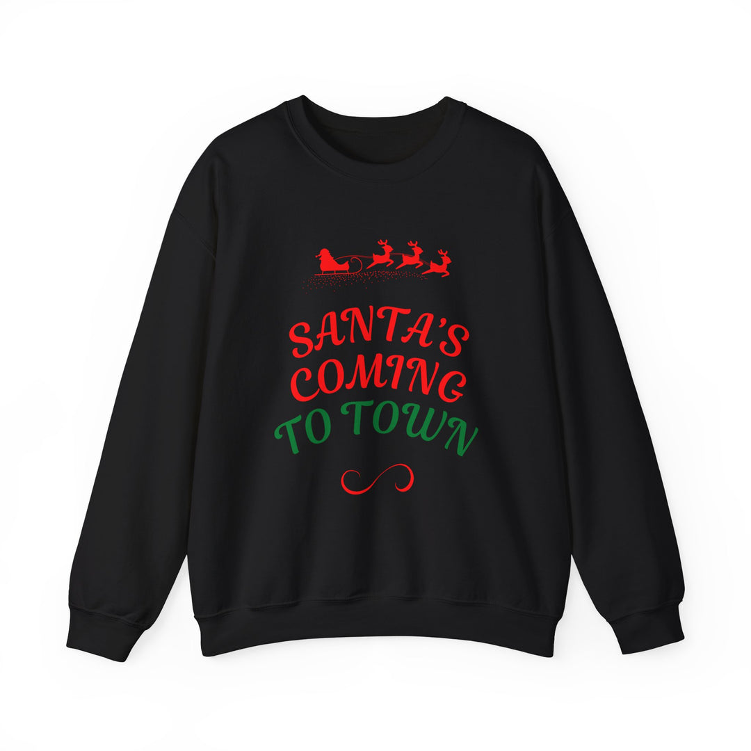 Christmas Sweatshirt — "Santa's Coming to Town" Festive Crewneck