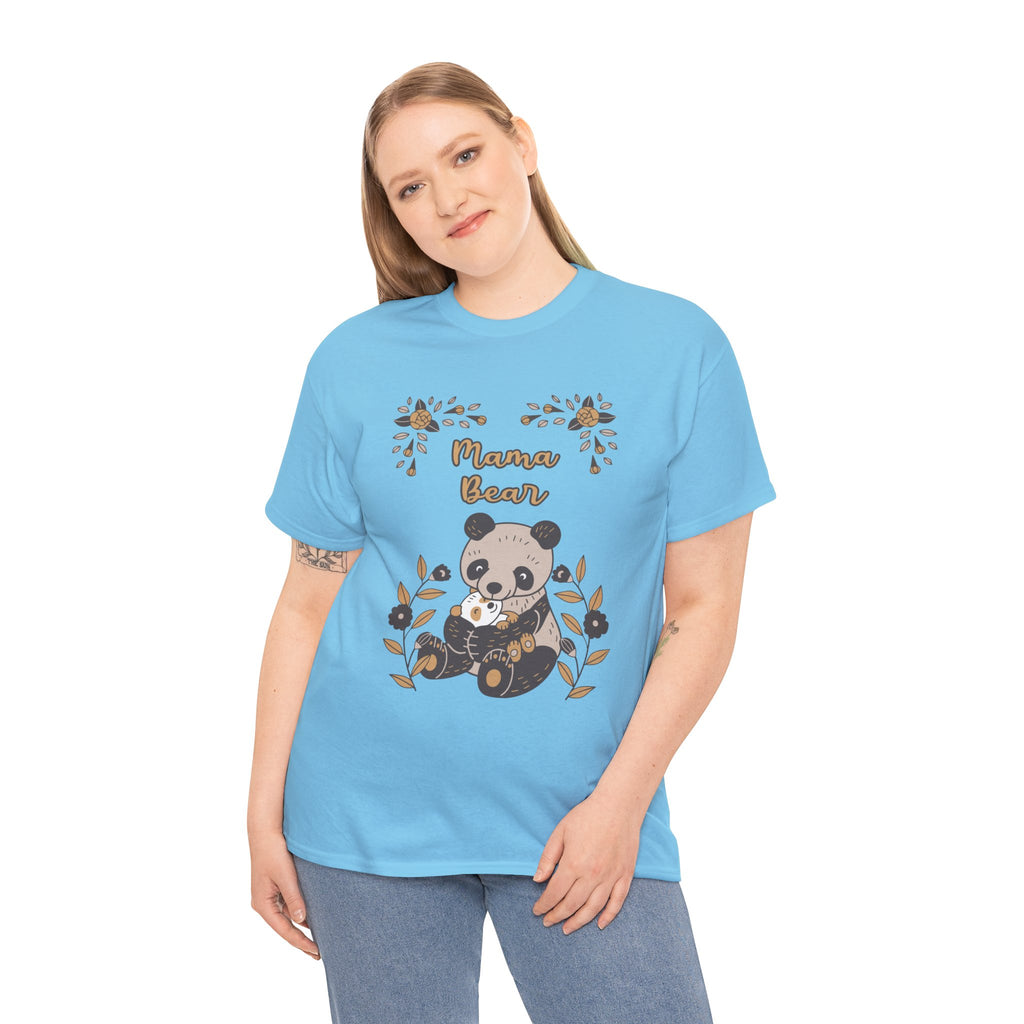 Mom T-Shirt - Mama Bear with Cute Panda Design