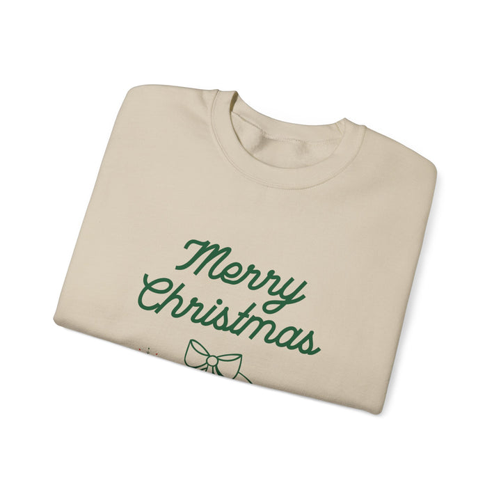 Christmas Crewneck Sweatshirt — “Merry Christmas” Bells Holiday Pullover