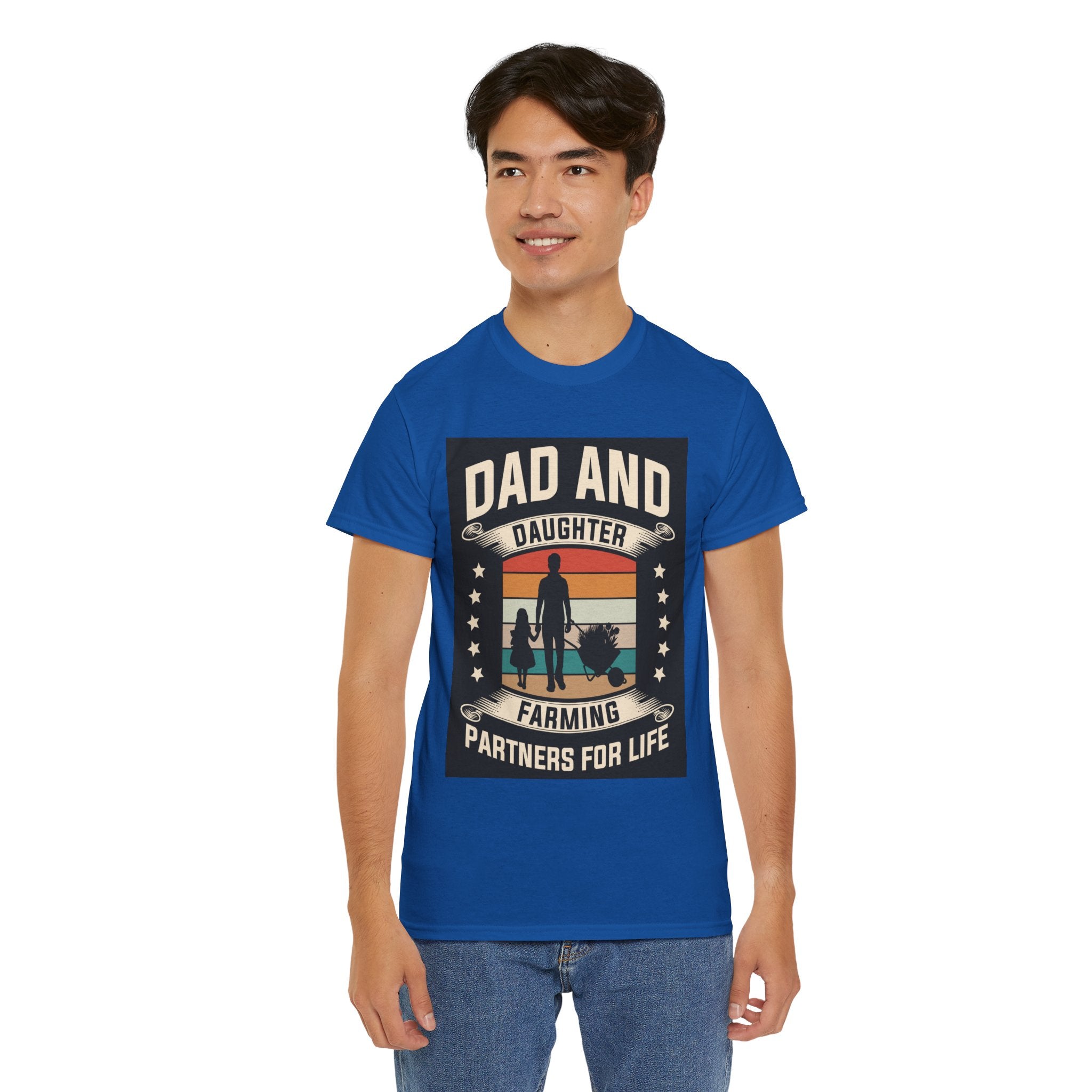 Dad's T-Shirt - Dad and Daughter Farming Partners For Life Design