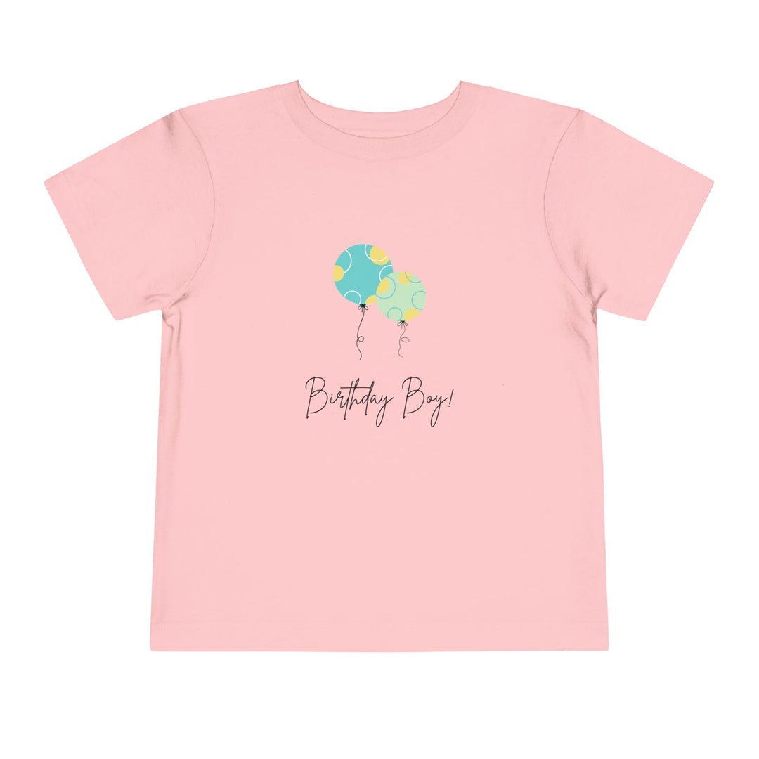 Toddler Tee — "Birthday Boy" Balloon Graphic