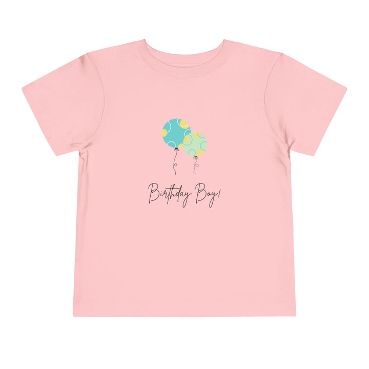 Toddler Tee — "Birthday Boy" Balloon Graphic