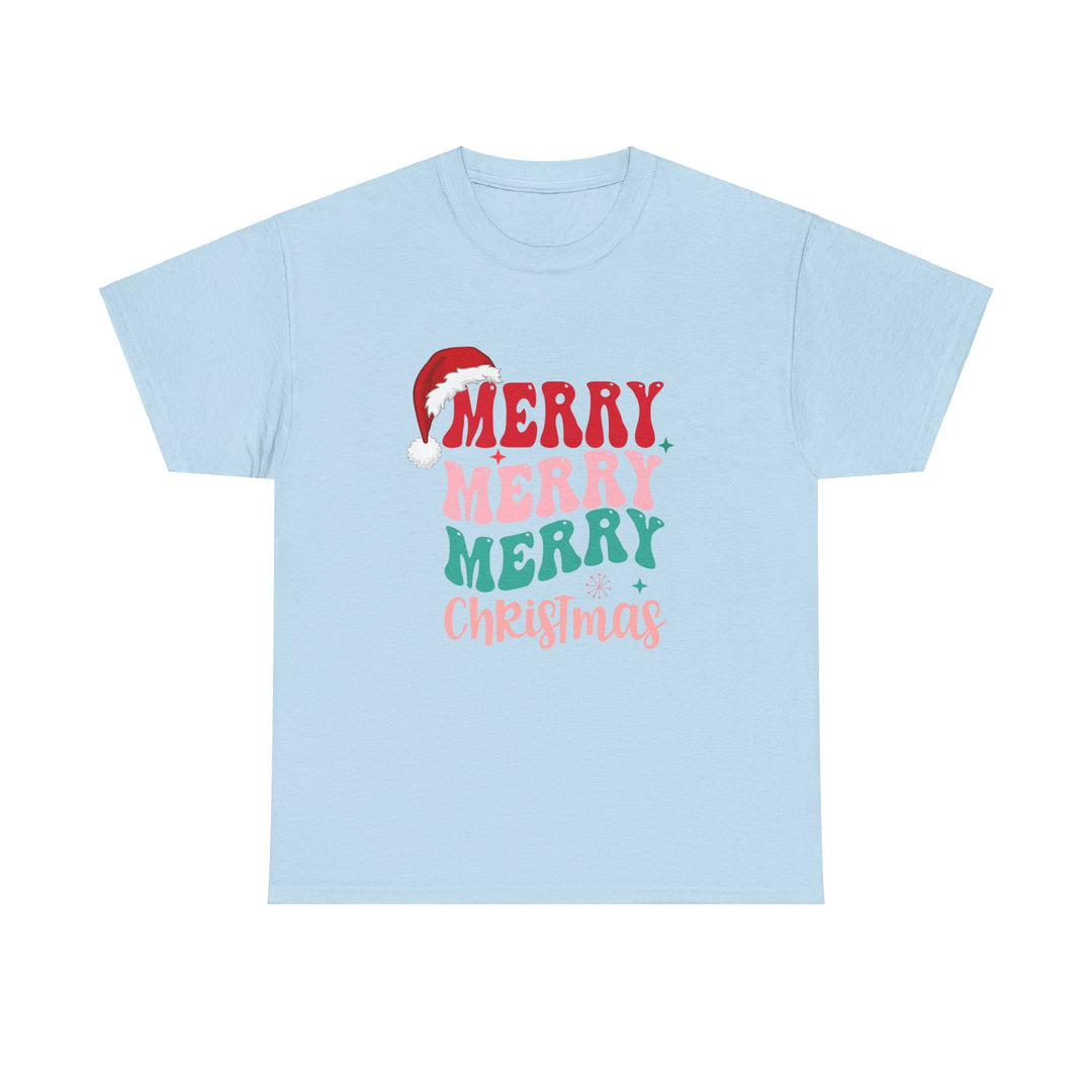 Merry Christmas Unisex Heavy Cotton Tee - Festive Holiday Shirt