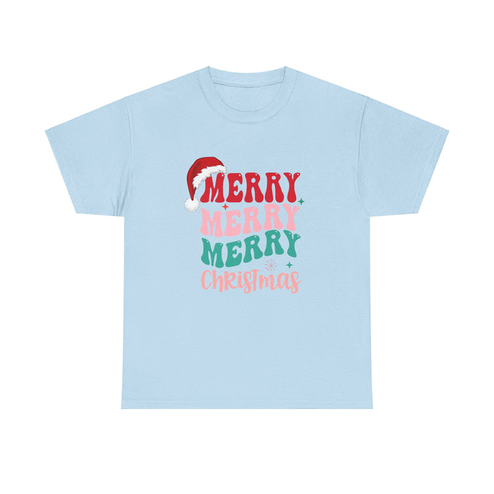 Merry Christmas Unisex Heavy Cotton Tee - Festive Holiday Shirt