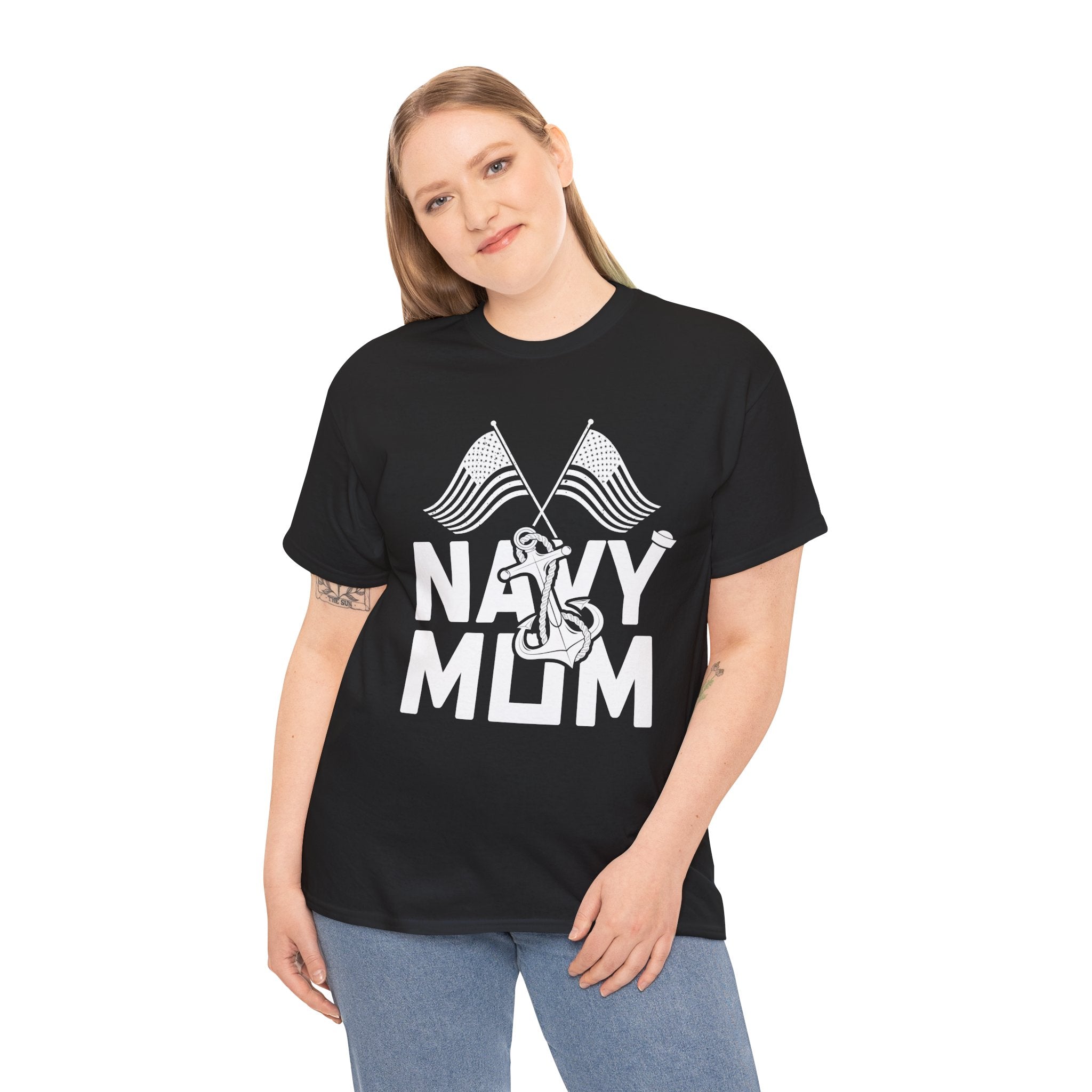 Mom T-Shirt – Navy Mom Design