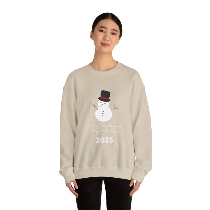 Christmas Snowman 2025 Crewneck Sweatshirt - "Merry Christmas and Happy New Year"