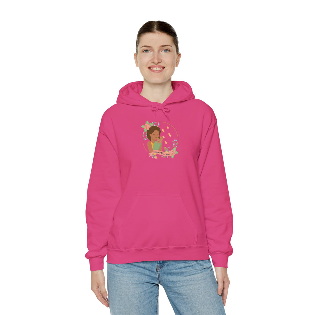 Mom's Unisex Hooded Sweatshirt - Happy Mother's Day - Cozy Floral Art Design