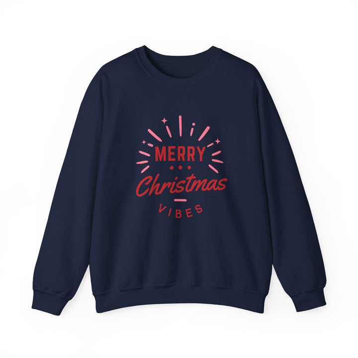 Christmas Sweatshirt — Merry Christmas Vibes Cozy Holiday Crewneck