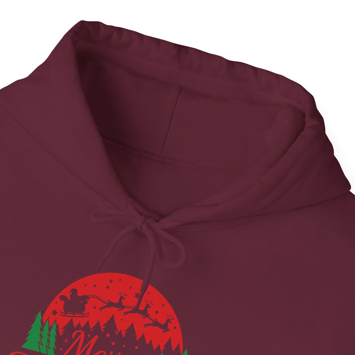 Merry Christmas Hoodie - Festive Red & Green Holiday Sweatshirt