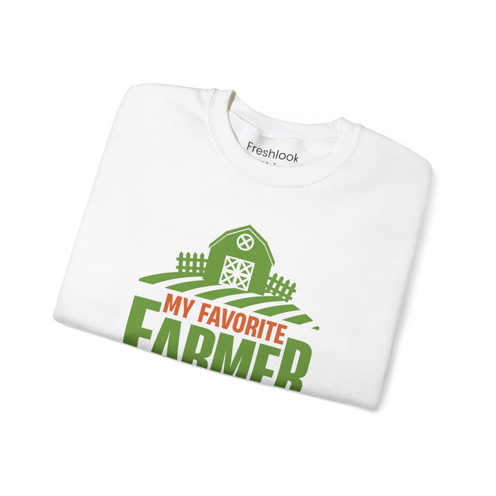 Dad’s Sweatshirt – My Favorite Farmer Calls Me Dad Design