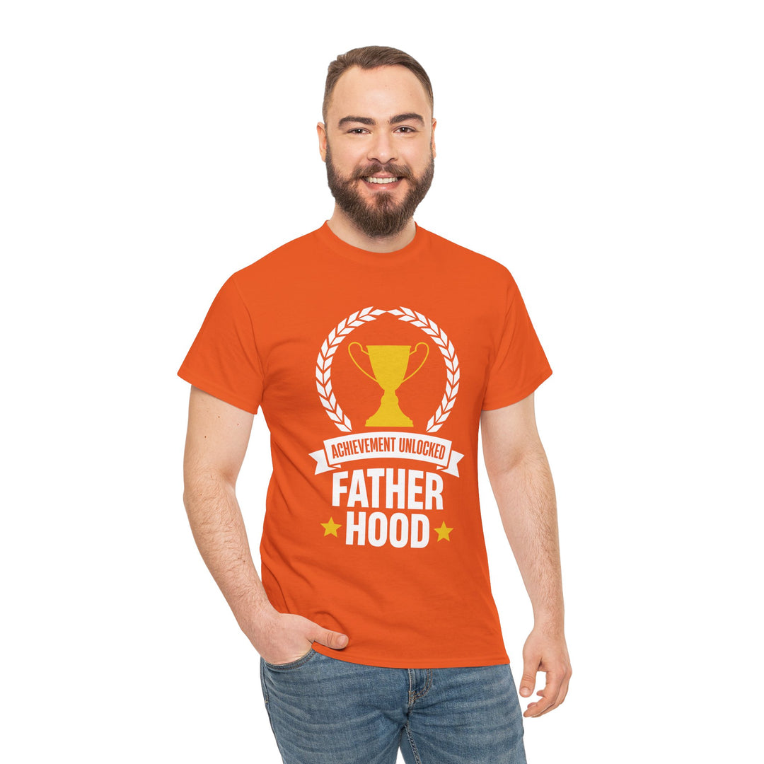 Dad's T-Shirt - Achievement Unlocked Fatherhood Design