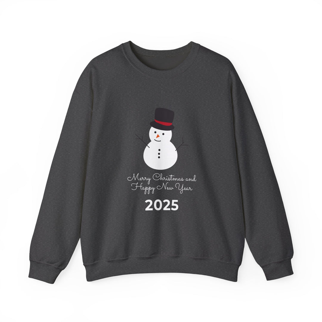 Christmas Snowman 2025 Crewneck Sweatshirt - "Merry Christmas and Happy New Year"