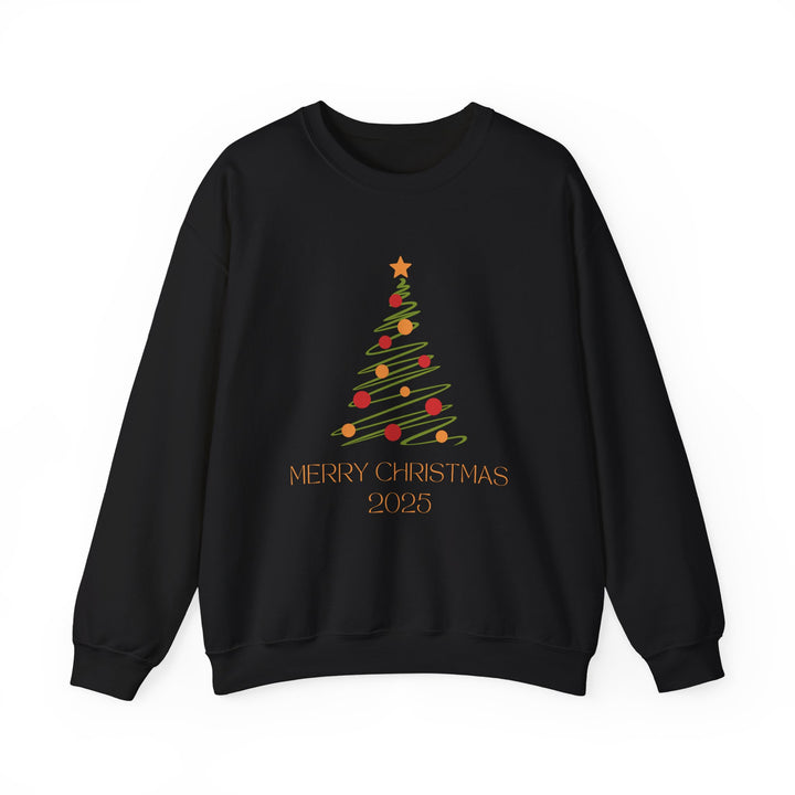 Christmas Tree Crewneck Sweatshirt – "Merry Christmas 2025" Holiday Sweater