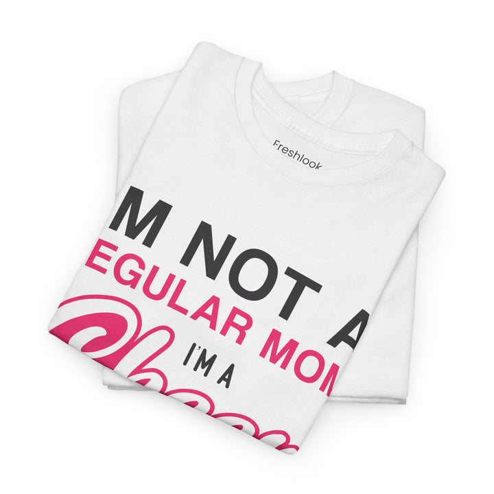 Mom T-Shirt - I'm Not A Regular Mom - Cheer Mom Design for Cheerleading Events