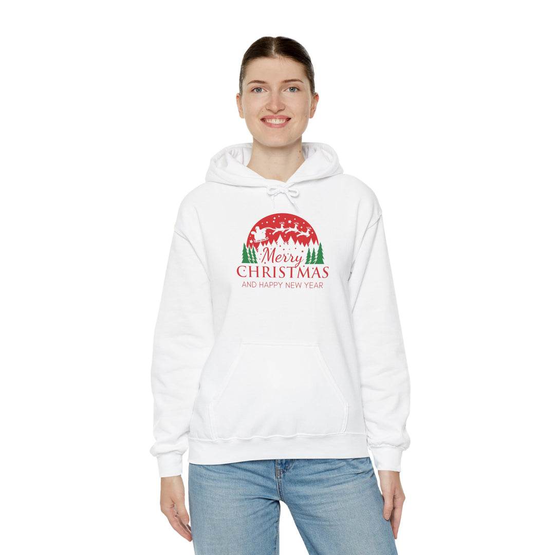 Merry Christmas Hoodie - Festive Red & Green Holiday Sweatshirt