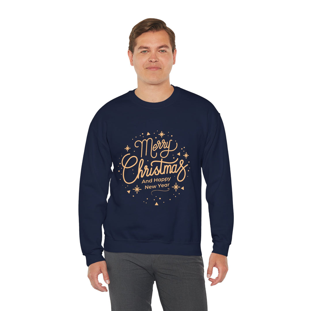 Merry Christmas Crewneck Sweatshirt — Gold Script Holiday Sweater