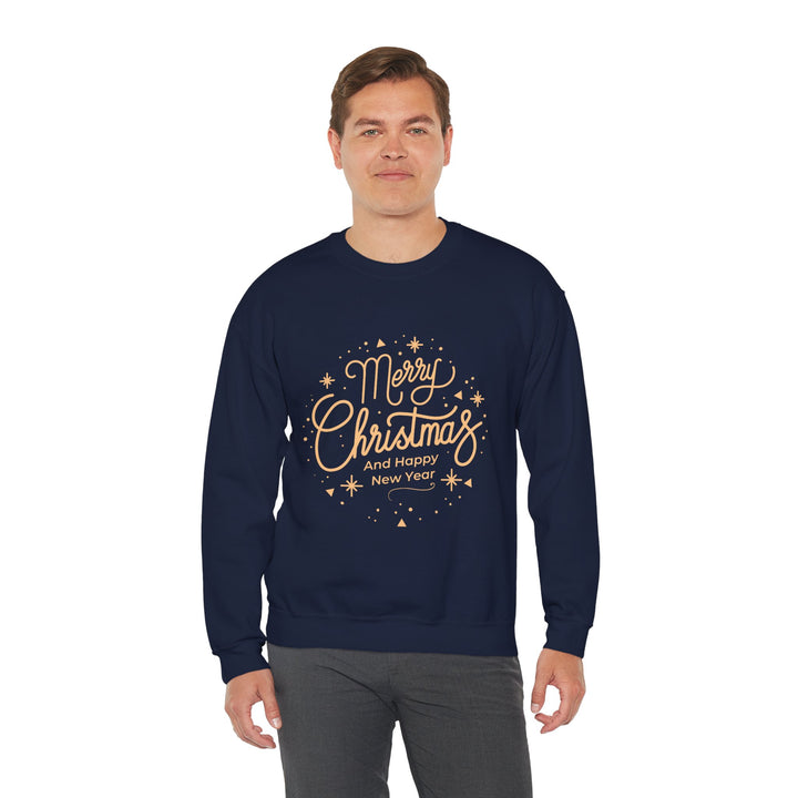 Merry Christmas Crewneck Sweatshirt — Gold Script Holiday Sweater