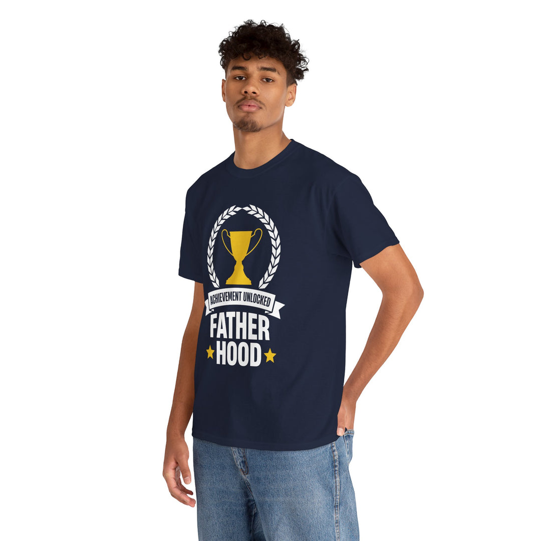 Dad's T-Shirt - Achievement Unlocked Fatherhood Design