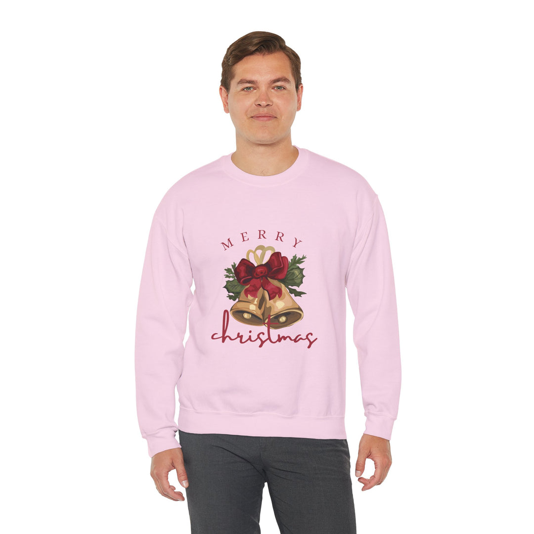 Christmas Bells Crewneck Sweatshirt — "Merry Christmas" Holiday Pullover