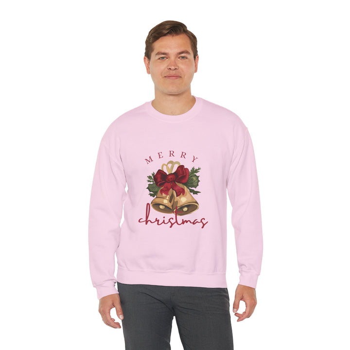 Christmas Bells Crewneck Sweatshirt — "Merry Christmas" Holiday Pullover