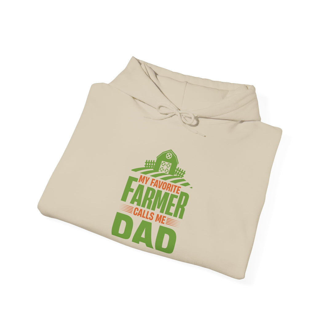 Dad’s Hooded Sweatshirt – My Favorite Farmer Calls Me Dad Design