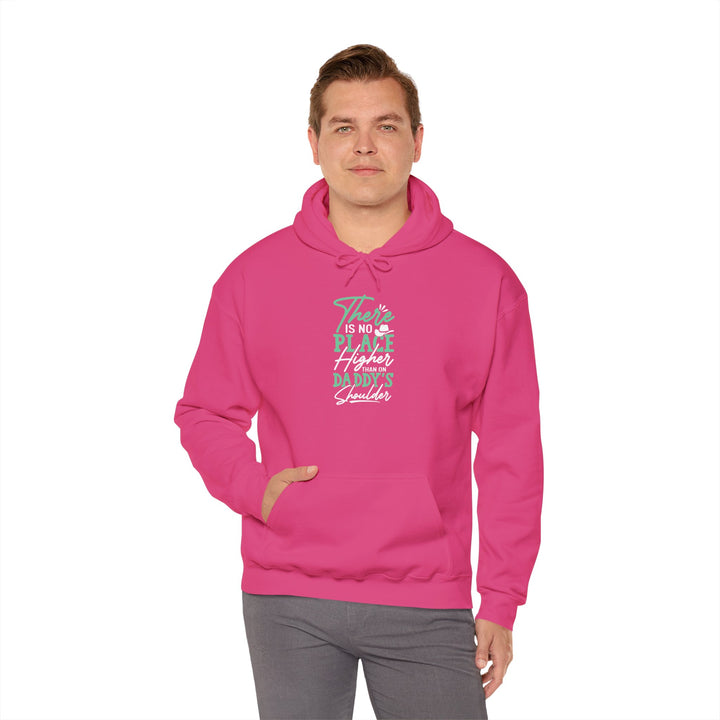 Dad’s Hooded Sweatshirt – There's No Place Like Daddy's Shoulder Design