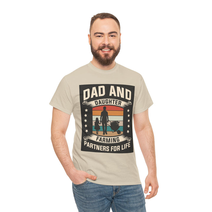 Dad's T-Shirt - Dad and Daughter Farming Partners For Life Design