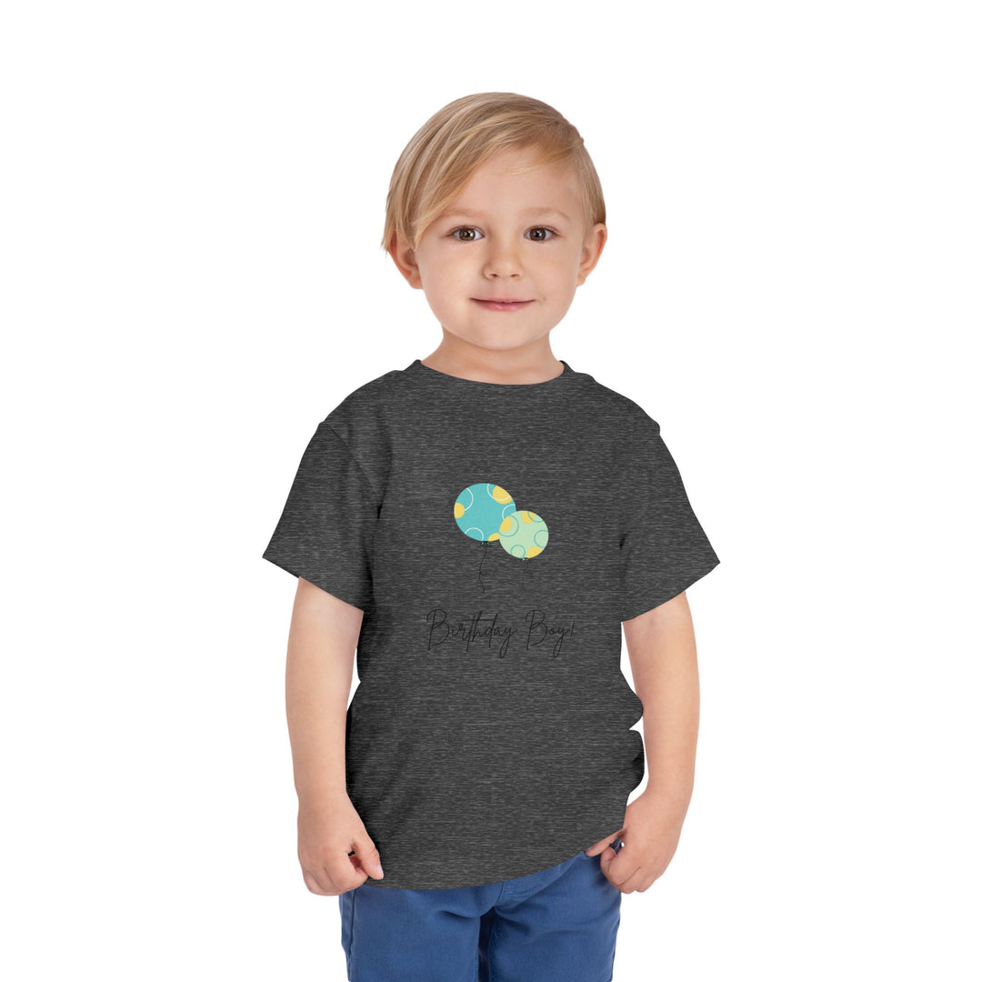Toddler Tee — "Birthday Boy" Balloon Graphic