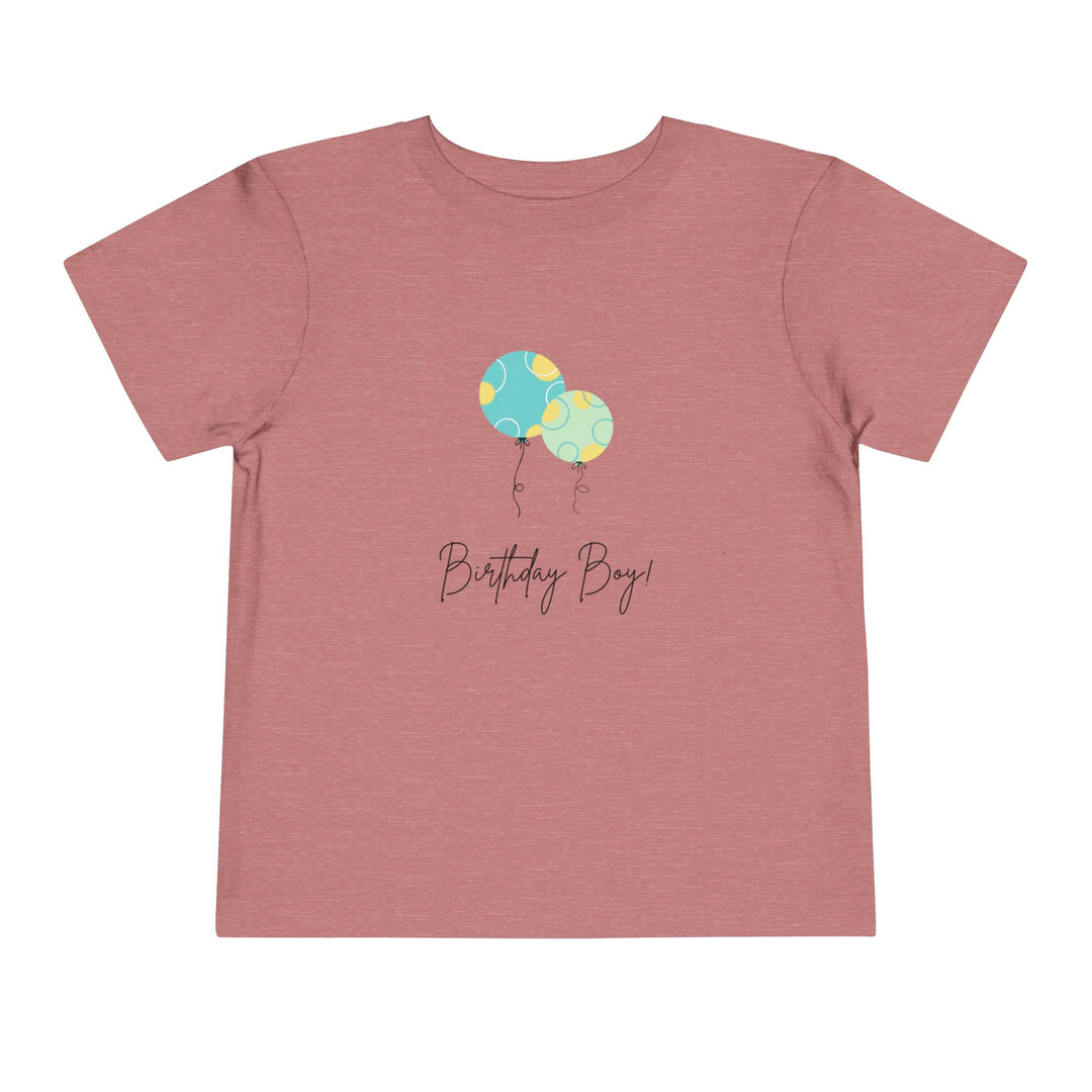 Toddler Tee — "Birthday Boy" Balloon Graphic