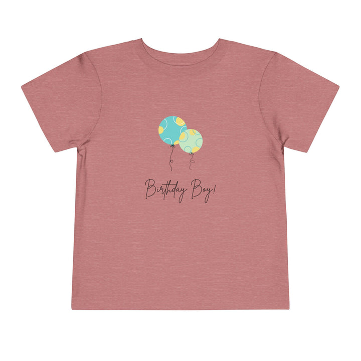 Toddler Tee — "Birthday Boy" Balloon Graphic
