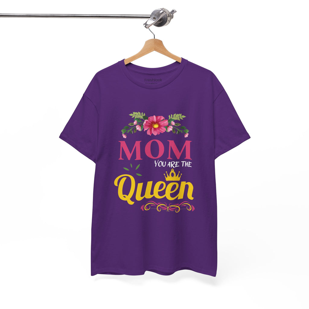 Mom T-Shirt – Mom You Are the Queen – Floral Design