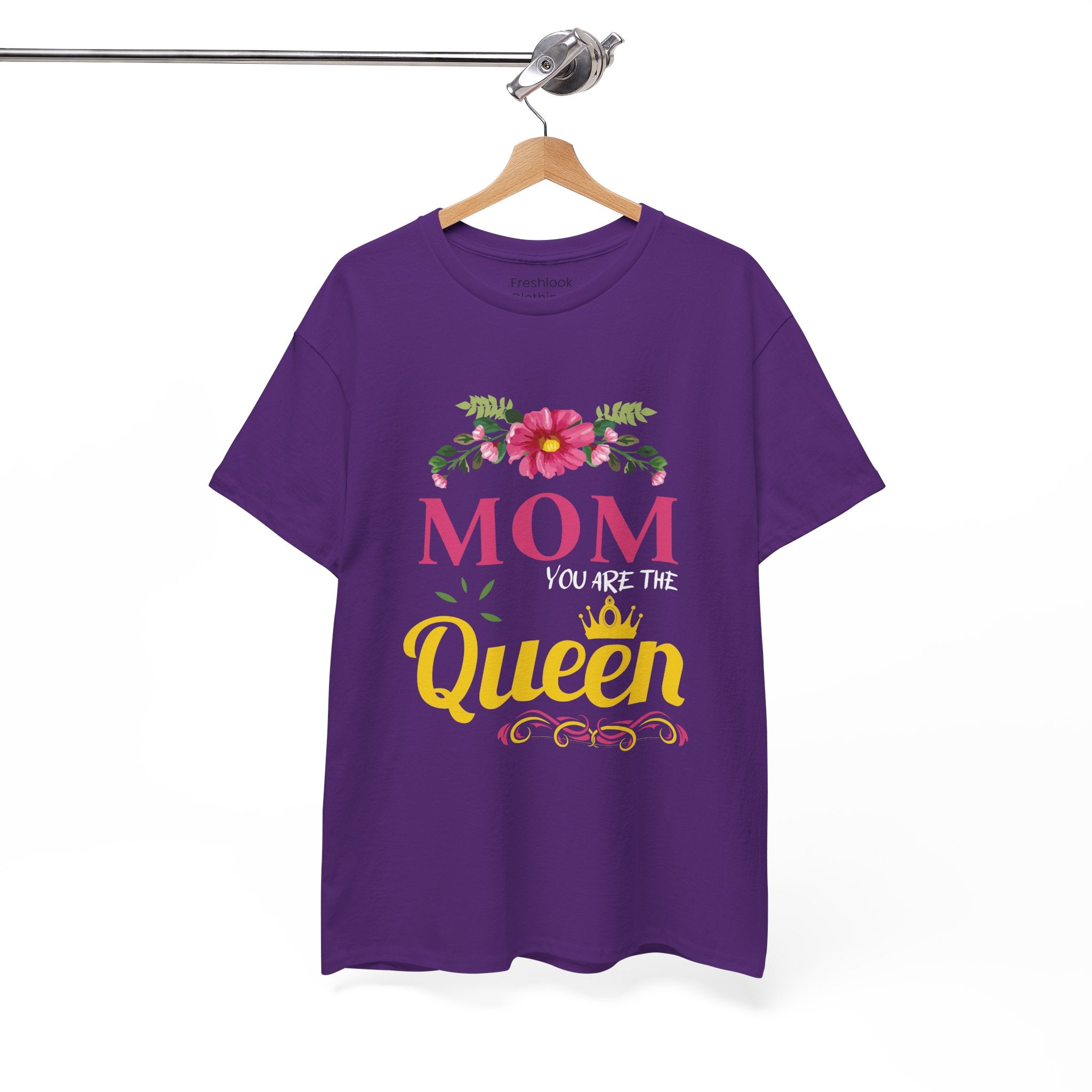 Mom T-Shirt – Mom You Are the Queen – Floral Design