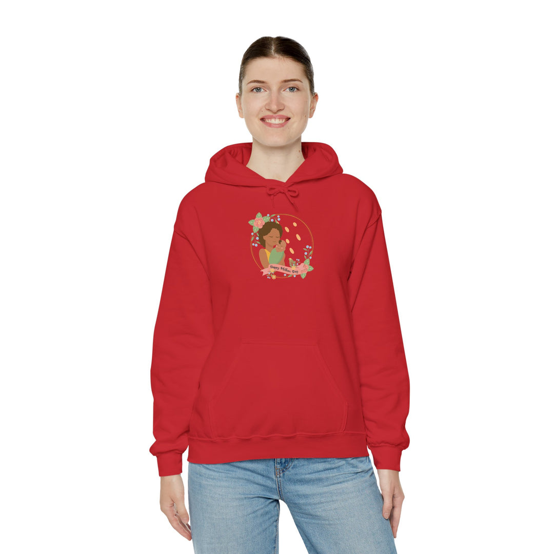 Mom's Unisex Hooded Sweatshirt - Happy Mother's Day - Cozy Floral Art Design