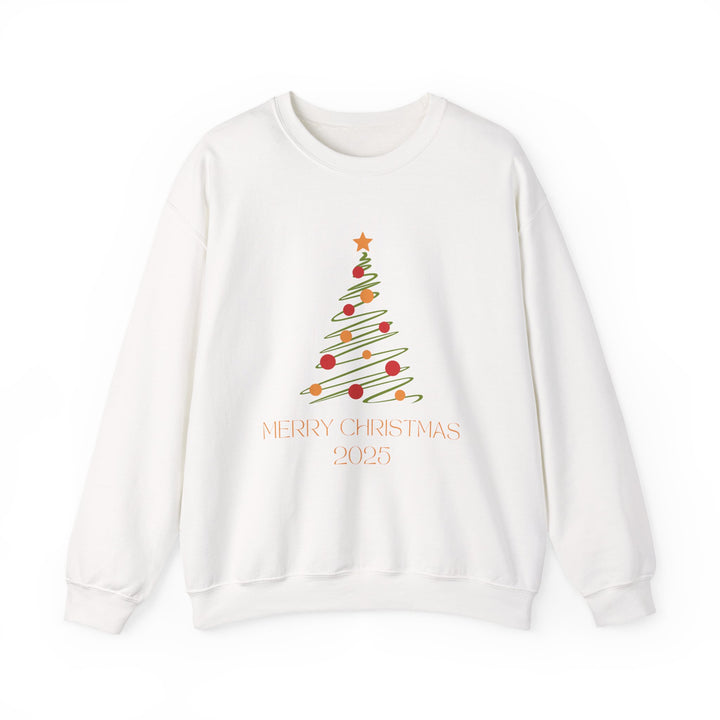 Christmas Tree Crewneck Sweatshirt – "Merry Christmas 2025" Holiday Sweater