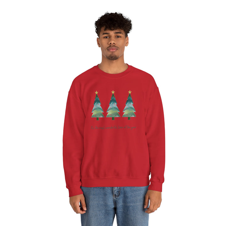 Christmas Tree Crewneck Sweatshirt — Cozy Holiday Trees Design
