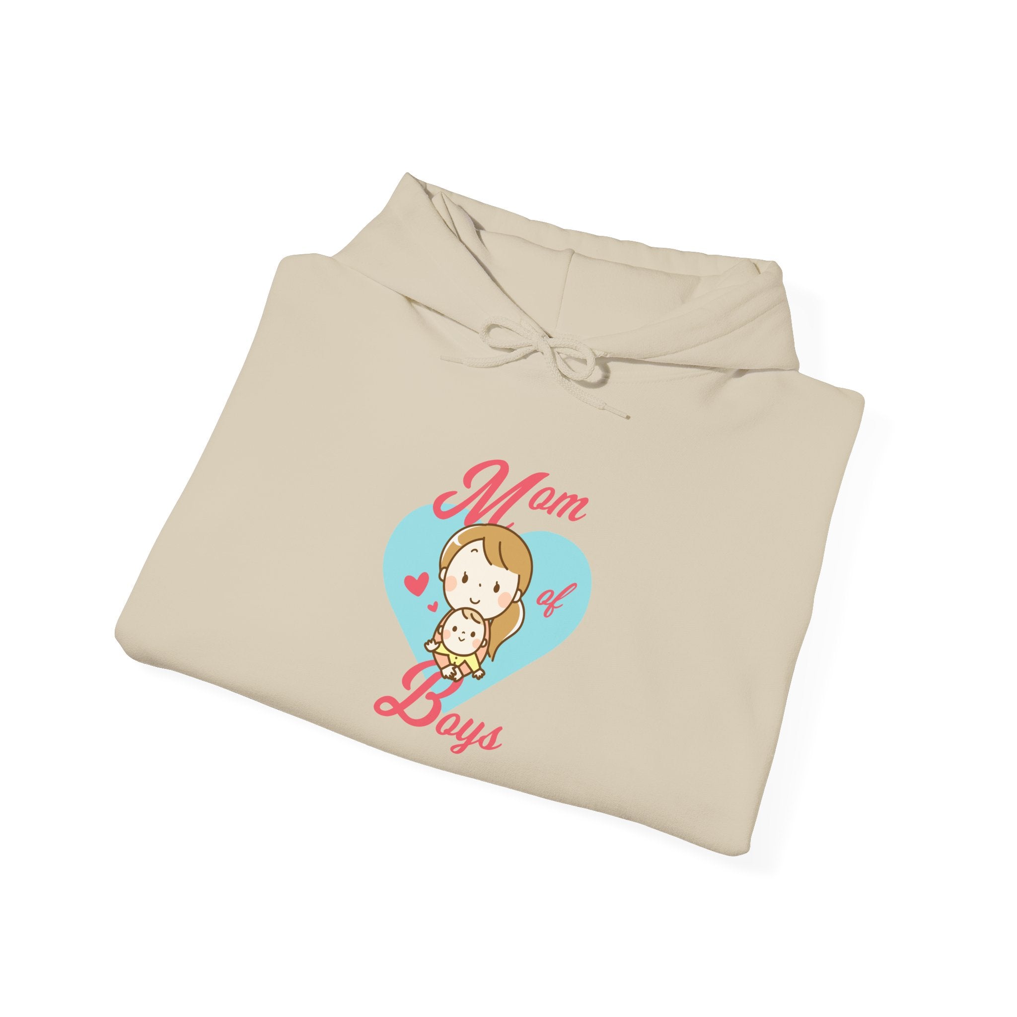 Mom's Unisex Hooded Sweatshirt - Mom of Boys Hoodie - Cute Graphic Hoodie for Mothers