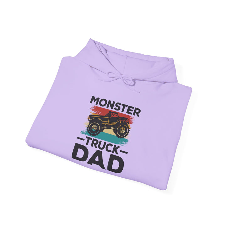 Dad’s Hooded Sweatshirt – Monster Truck Dad Design