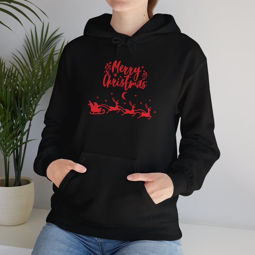 Merry Christmas Unisex Hooded Sweatshirt, Holiday Sweatshirt